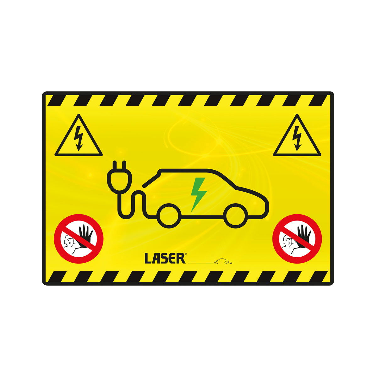 Laser Tools LAS-8664 csúszásmentes sárvédő takaró Hybrid/Elektomos járművekhez, sárga, 900 x 600 mm termék fő termékképe