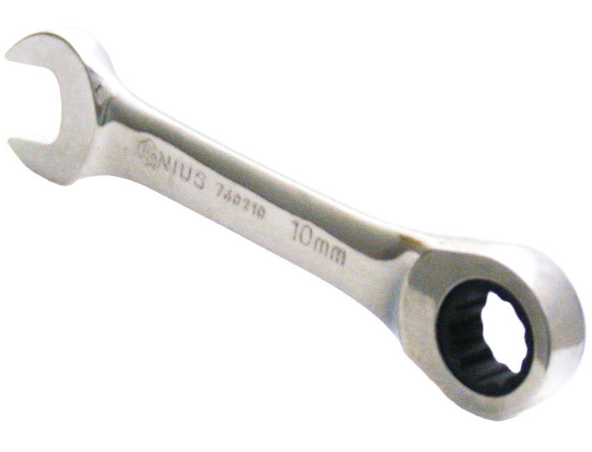 Genius Tools 760210 rövidített csillag-villáskulcs, racsnis, 10 mm termék fő termékképe