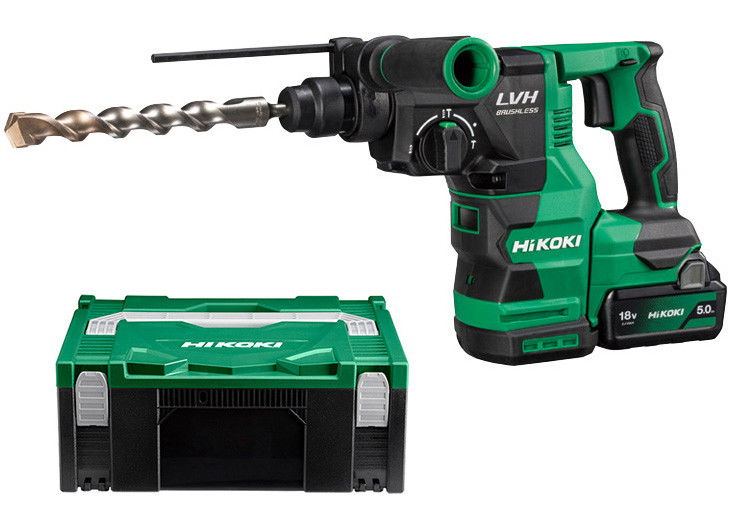 HiKoki DH1826DA-WPZ akkus SDS-plus fúró-vésőkalapács (2 x 5.0 Ah Li-ion akkuval, Hitbox kofferben) termék fő termékképe