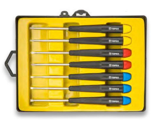 Topex 39D552 műszerész csavarhúzó készlet, CrV acél, 7 részes termék fő termékképe
