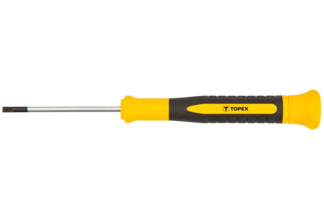 Topex 39D772 lapos műszerész csavarhúzó, CrV acél, 135/50 mm, 3 mm termék fő termékképe