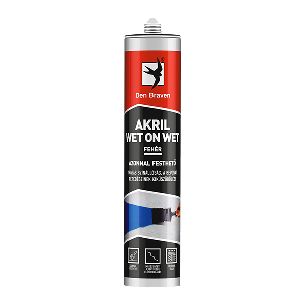 Den Braven WET ON WET, akril tömítő, fehér, 280 ml termék fő termékképe