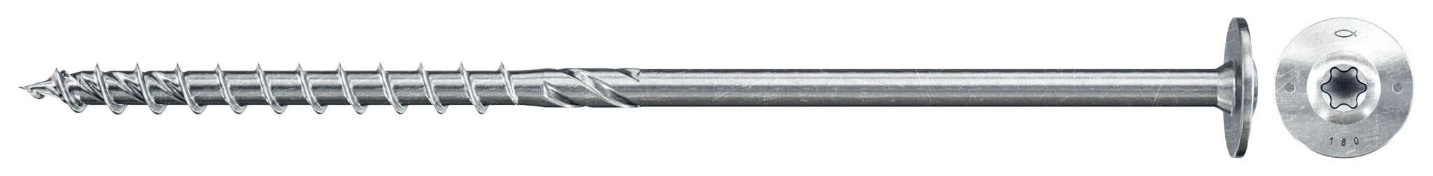 Fischer PowerFast FPF II WTP 10.0 x 200 BC 50 lapos fejű, részmenetes szerkezetépítő csavar TX behajtással, 50 db/csomag termék fő termékképe