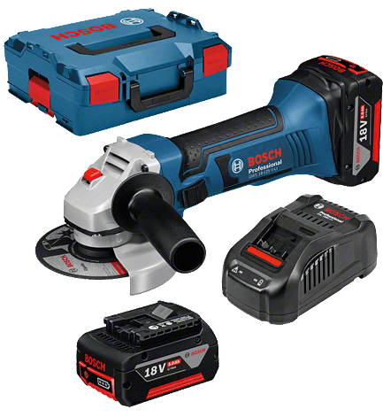 Bosch GWS 18-125 V-Li akkus sarokcsiszoló (2 x 5.0 Ah Li-ion akkuval) termék fő termékképe